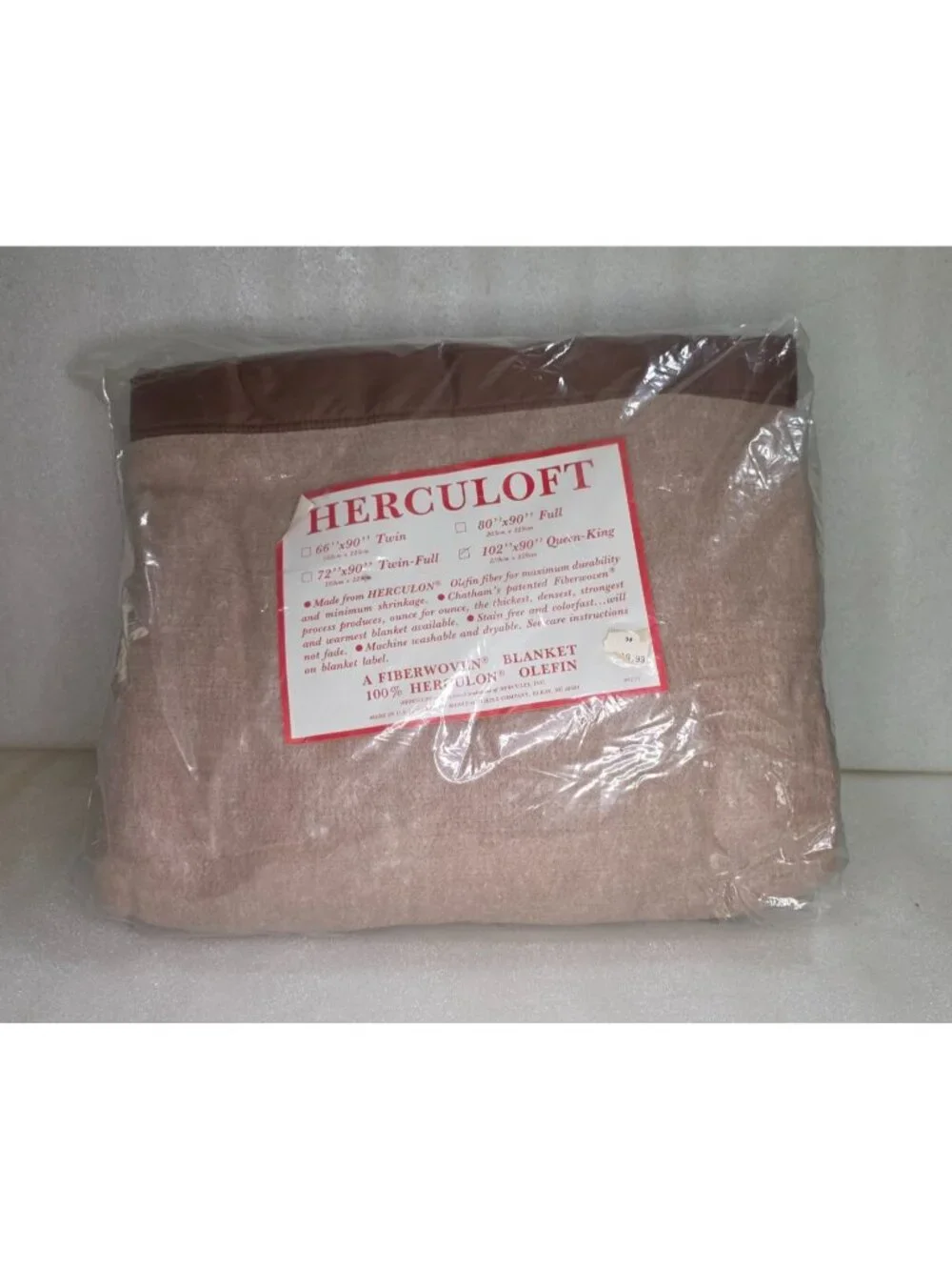Herculoft Queen-King Fiberwoven Blanket Olefin Tan 102